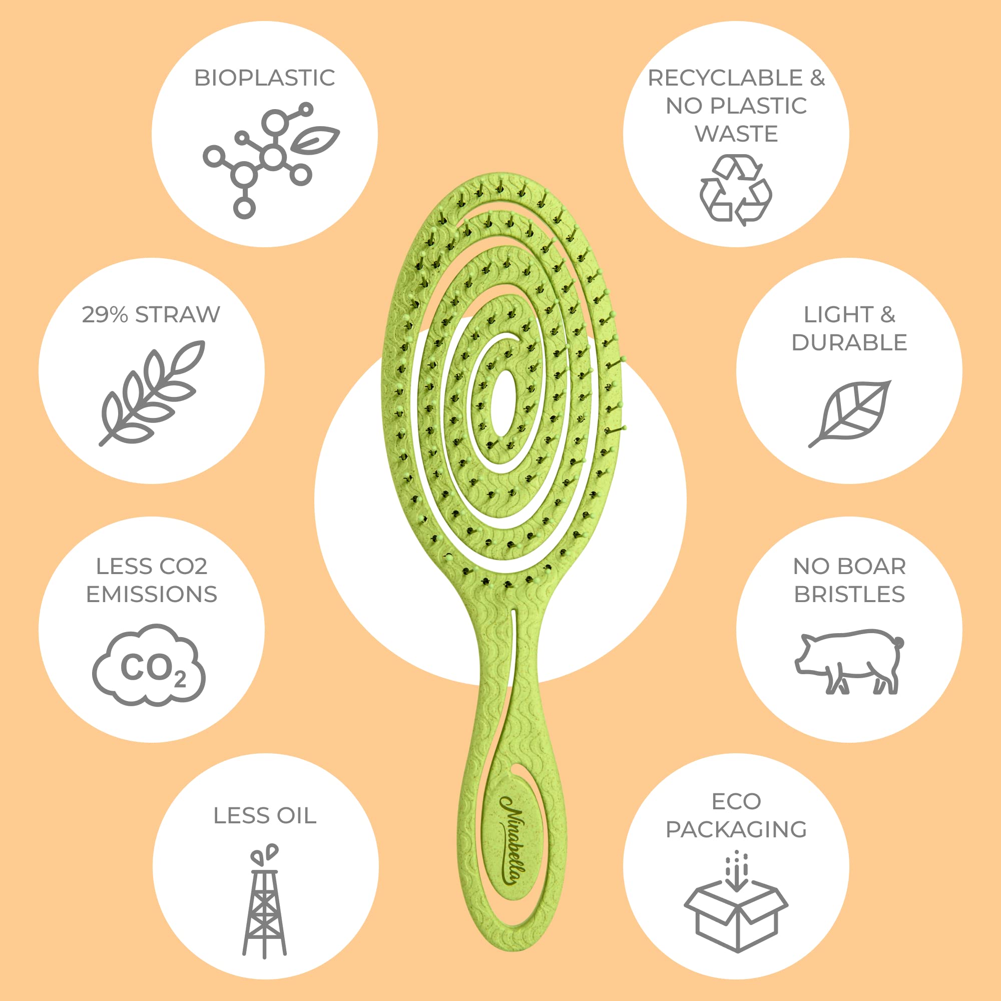 Ergonomic handle provides comfortable, fatigue-free brushing sessions.
