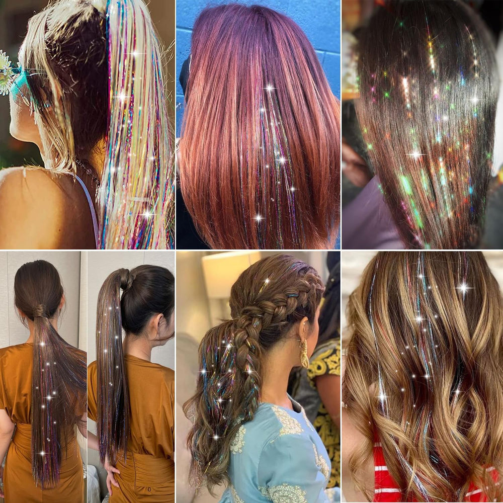 Nineibei hair tinsel is washable, dryable, and heat-resistant up to 120F.