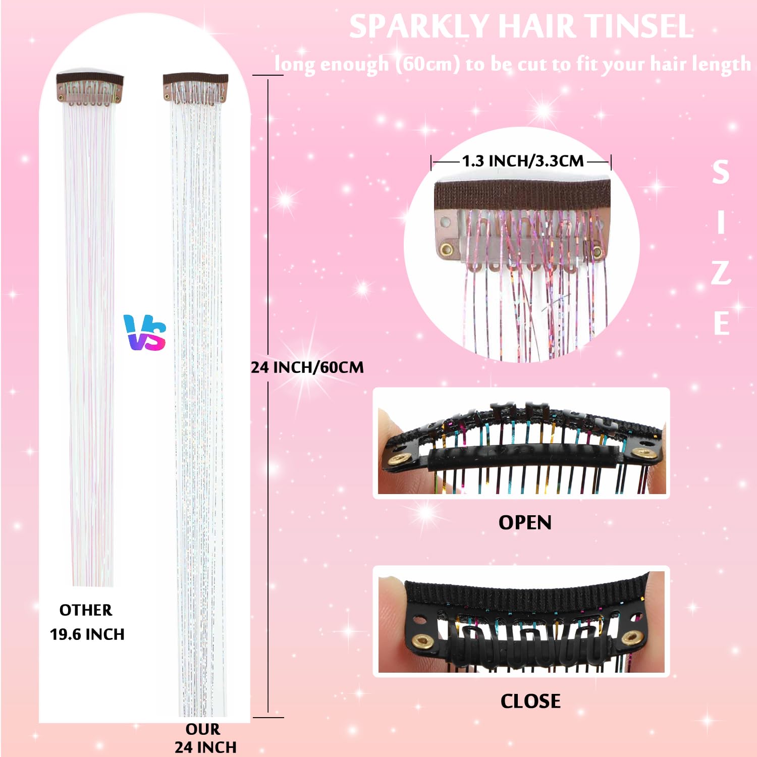 Nineibei soft-edge clips protect hair during attachment for comfortable wear.