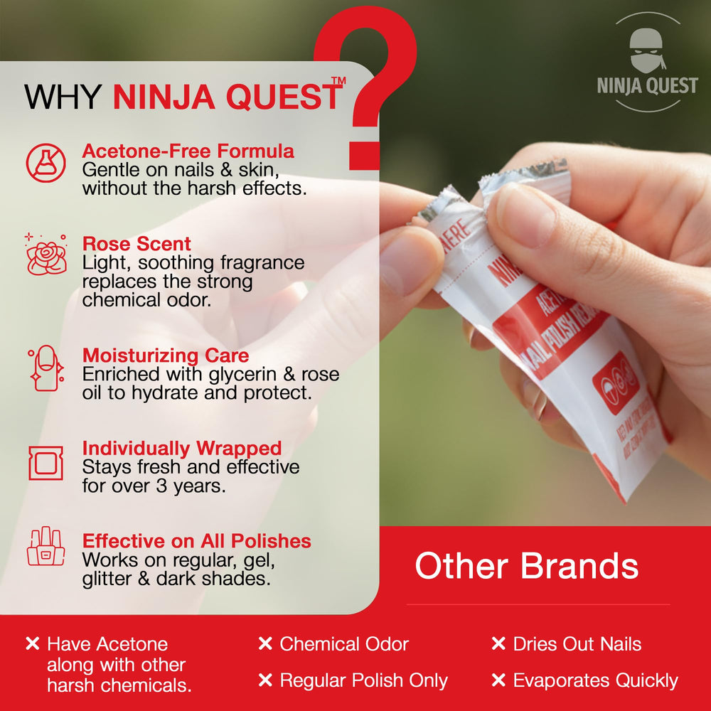 Ninja Quest travel-friendly packaging fits purses and bags for quick changes.