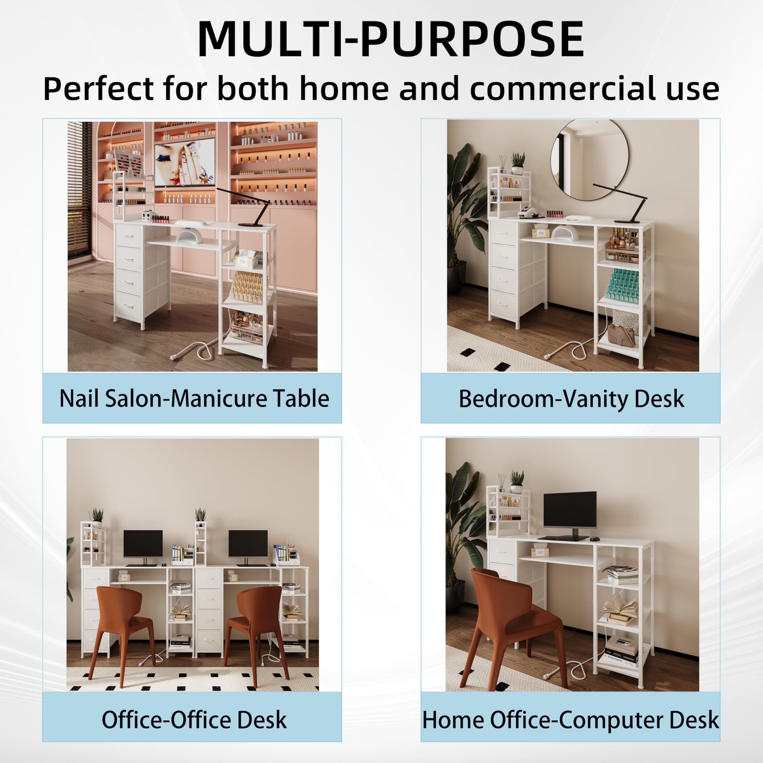 NinPeen manicure table storage organization for salon gear.