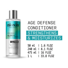 NIOXIN Age Defense Conditioner bottle pour shows convenient dispensing.