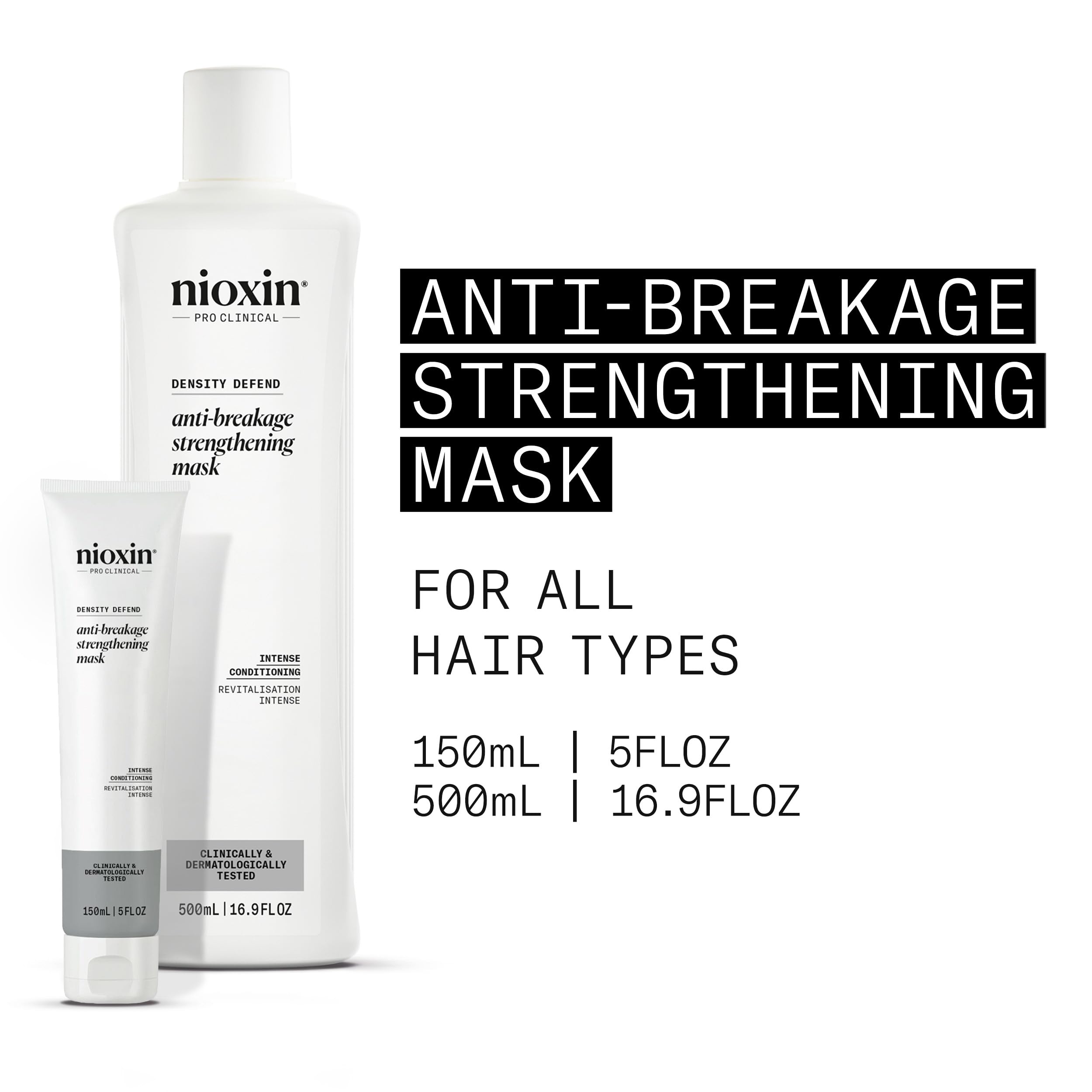 Close-up of Nioxin Density Defend bottle highlighting sleek packaging.