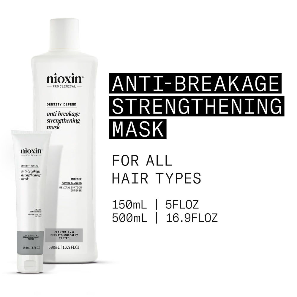 Close-up of Nioxin Density Defend bottle highlighting sleek packaging.