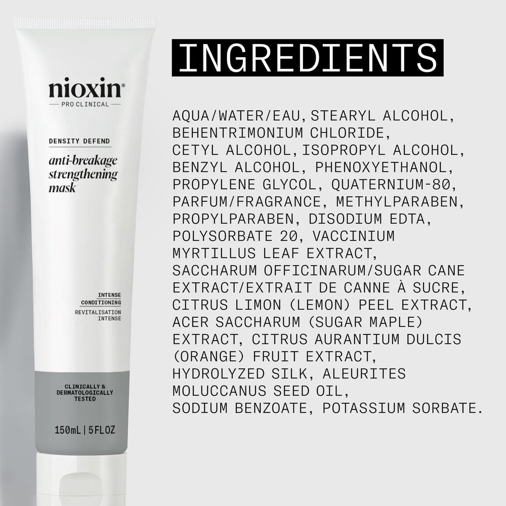 Scalp care focus with Nioxin Density Defend for healthy roots.