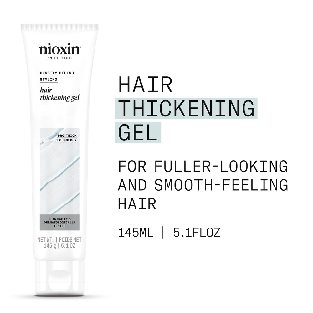 NIOXIN Density Defend gel suitable for all hair types demonstrated.