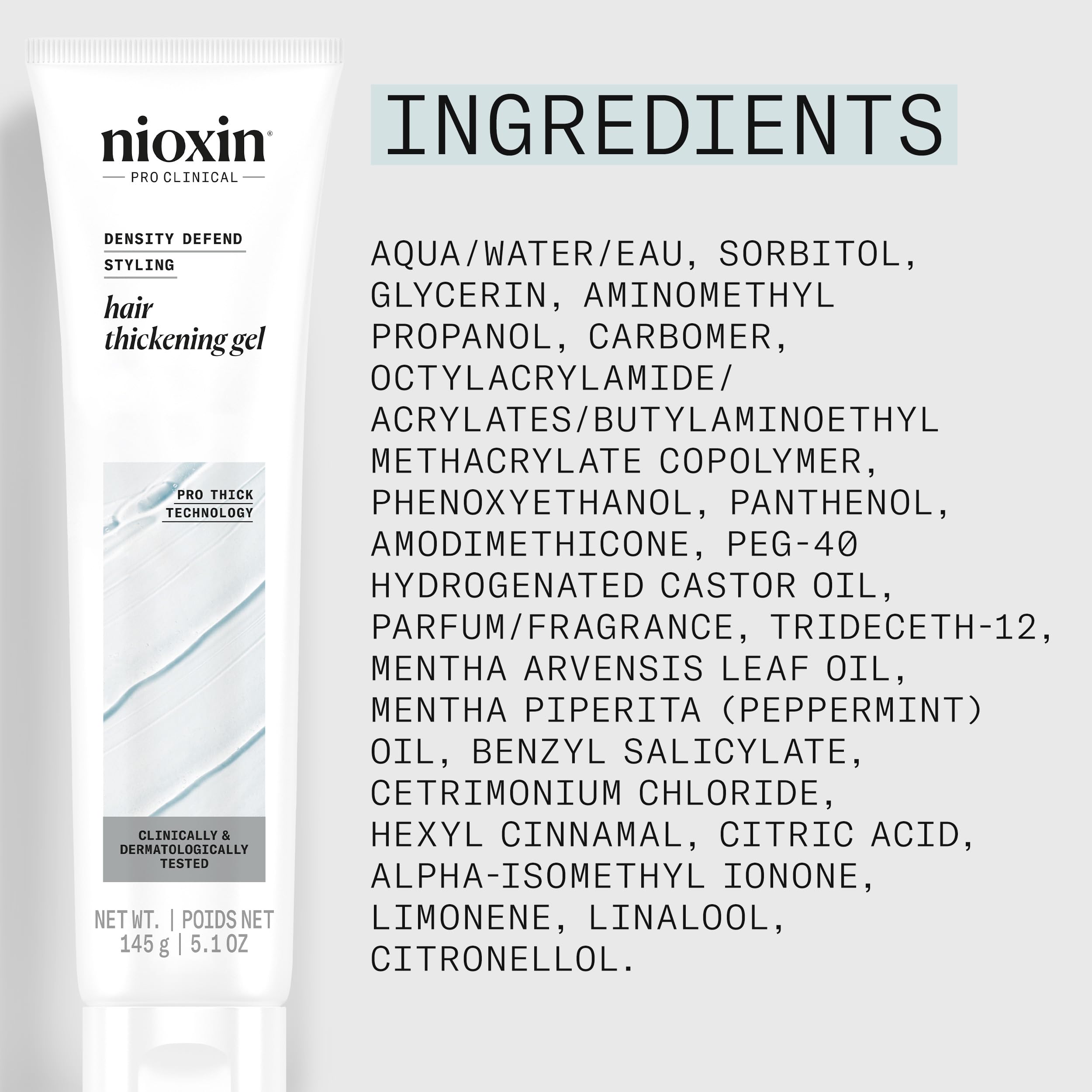NIOXIN Density Defend gel hand rub and ready for styling.