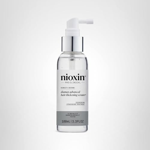 Nioxin Diamax Advanced packaging on a modern bathroom shelf