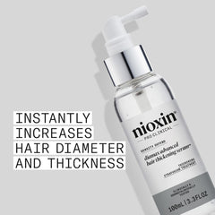 Nioxin Diamax Advanced serum dispensing scene showing easy, controlled application