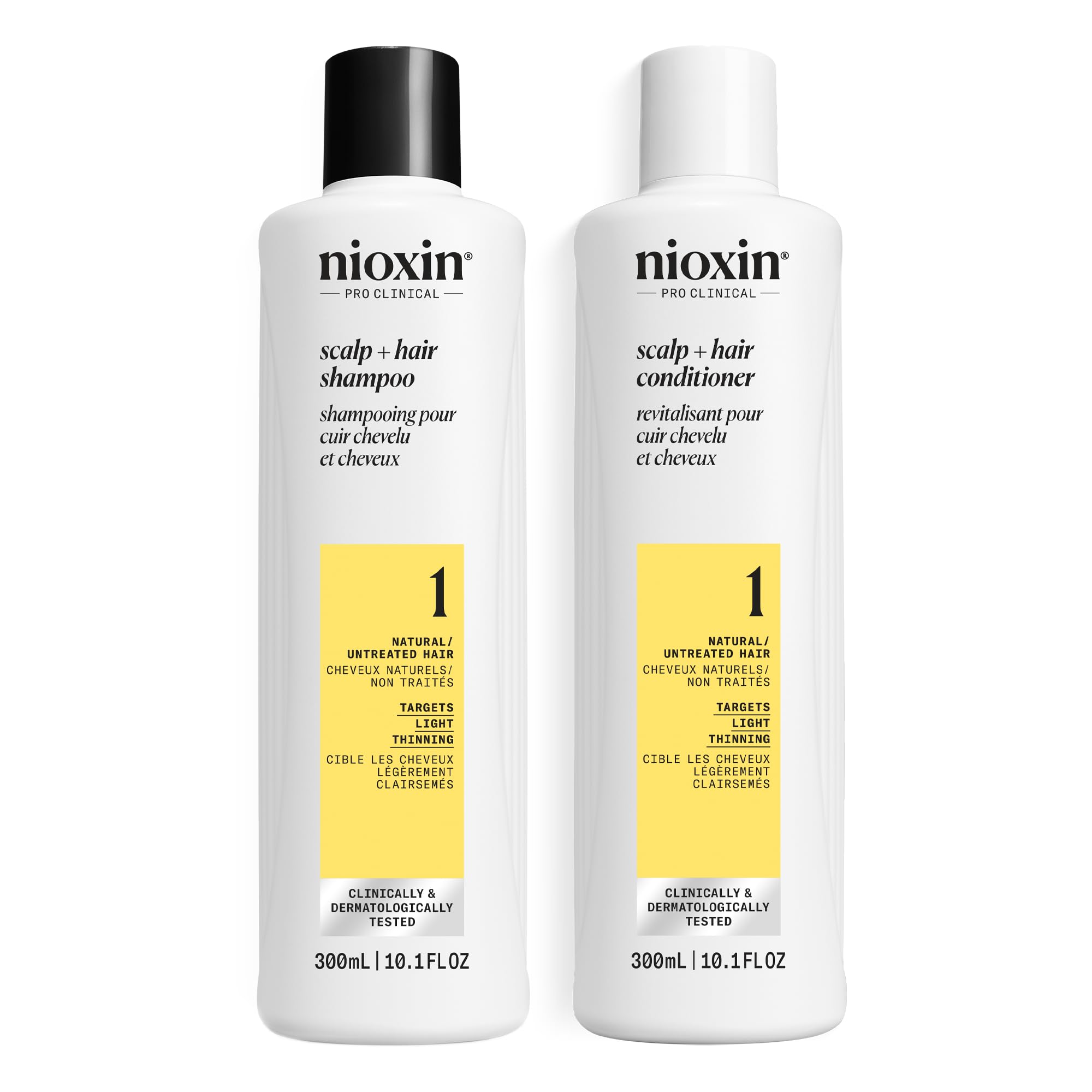 Nioxin Duo Kit System 1 conditioner tube for moisturized hair and reduced breakage.