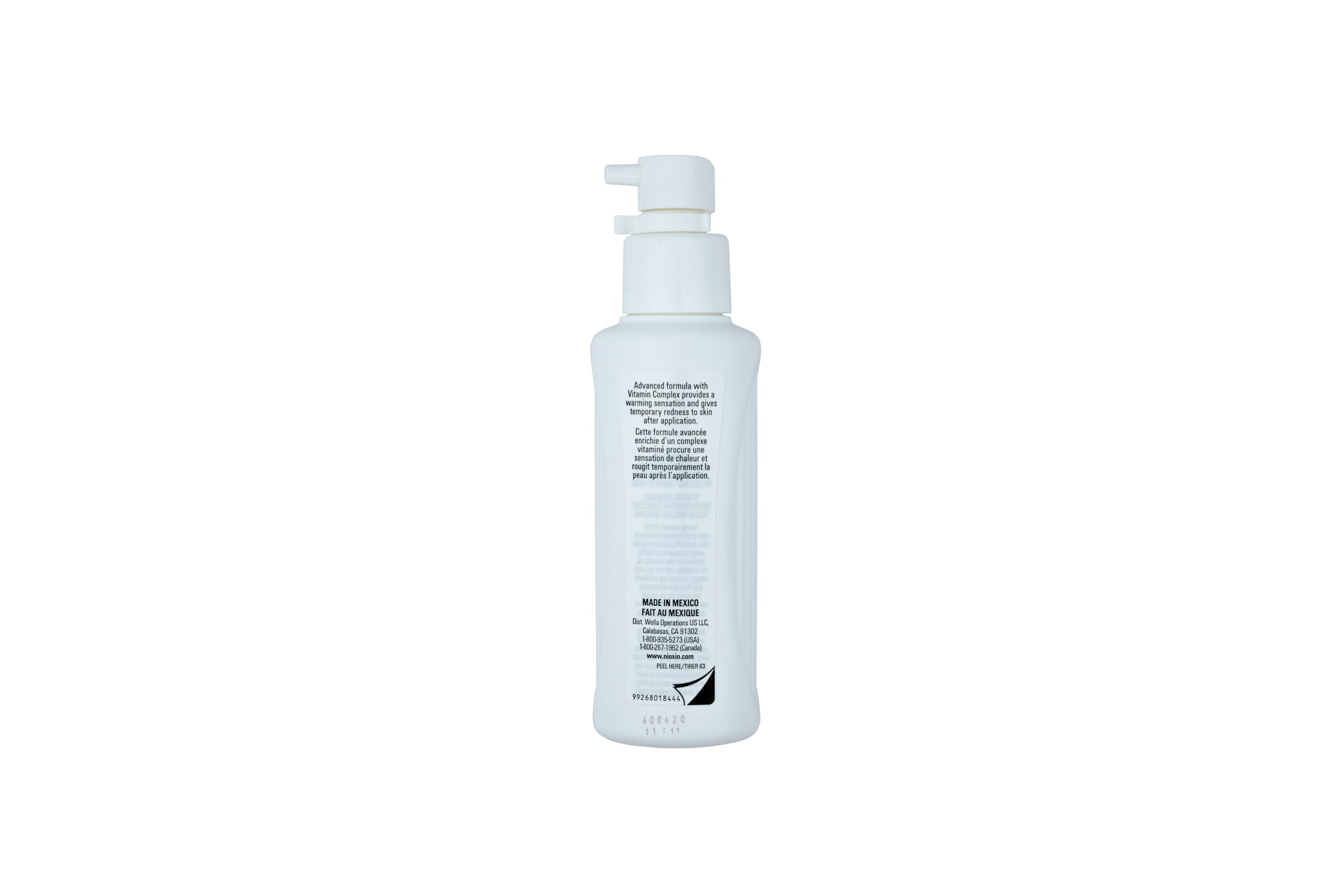 NIOXIN Hair Booster Serum store display featuring thinning hair solution.