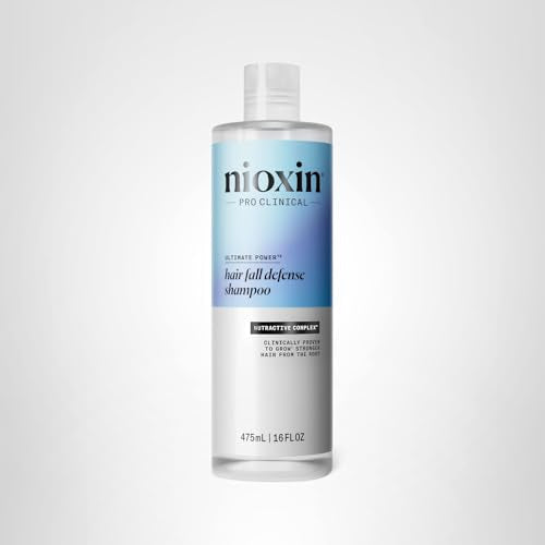 Nioxin Hair Fall Defense Shampoo in use for cleaner roots and refreshed scalp.