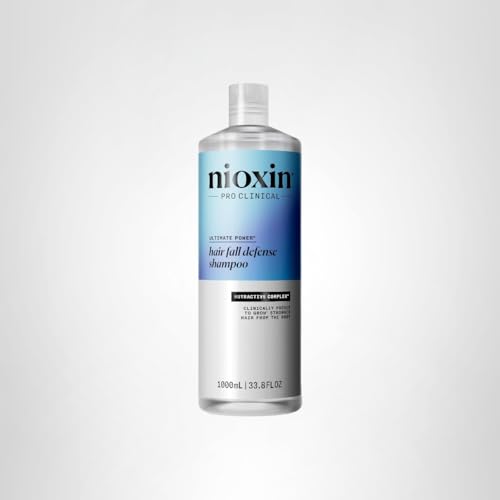 Nioxin Hair Fall Defense Shampoo after-use image showing healthier-looking hair.
