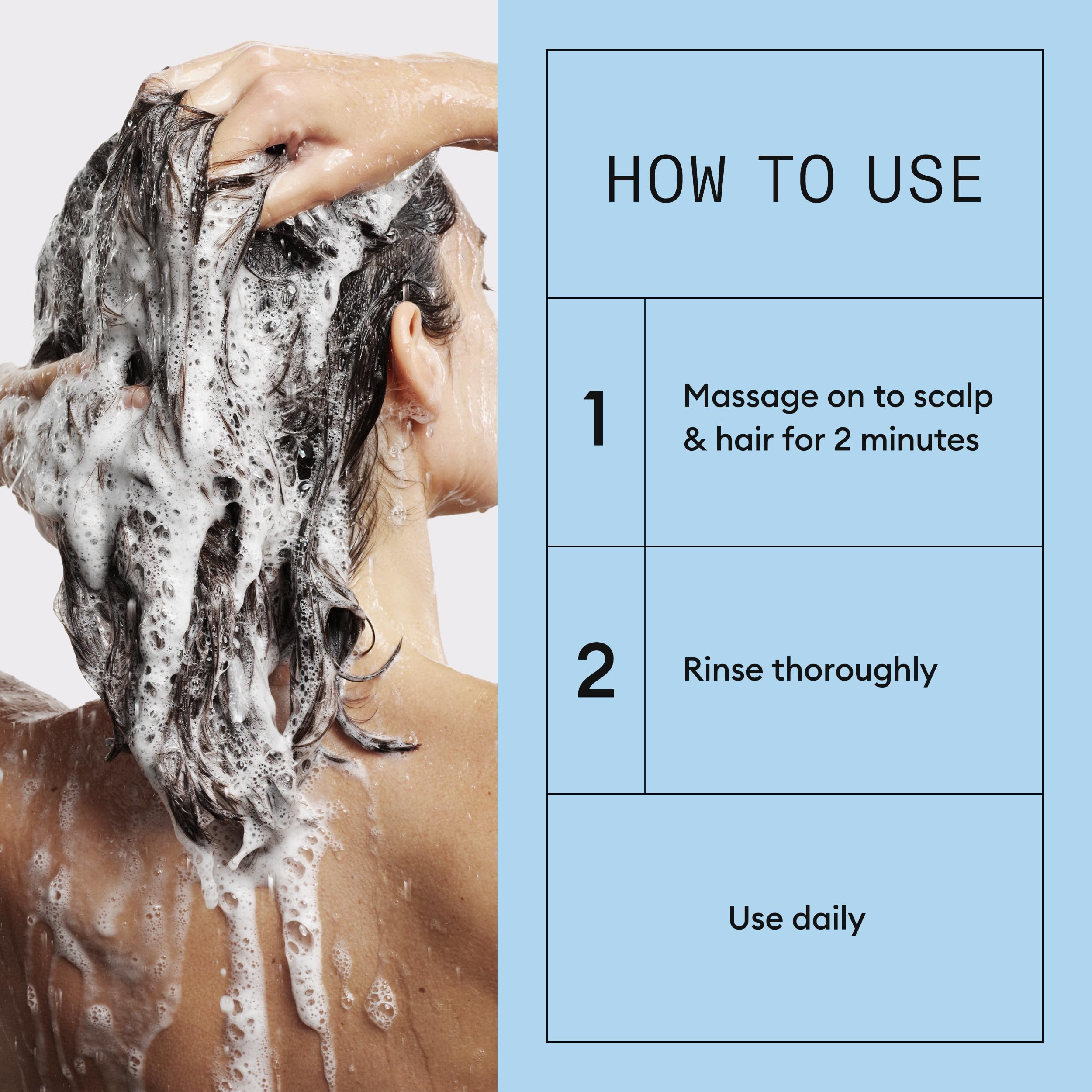 Nioxin Hair Fall Defense Shampoo ingredients close-up with niacinamide and caffeine.