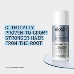 Nioxin Hair Fall Defense label close-up with Nutractive+ Complex
