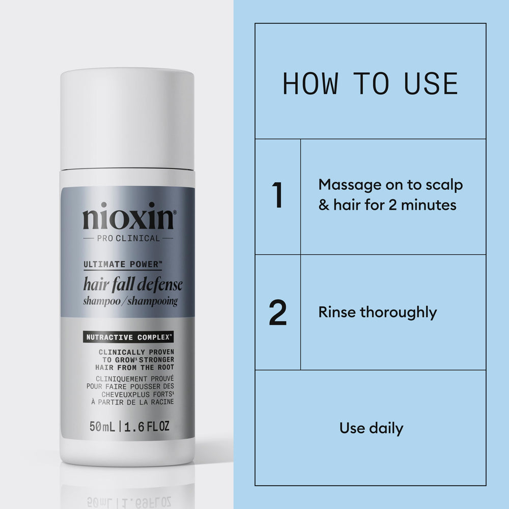 Nioxin Hair Fall Defense shampoo lather showing cleansing action