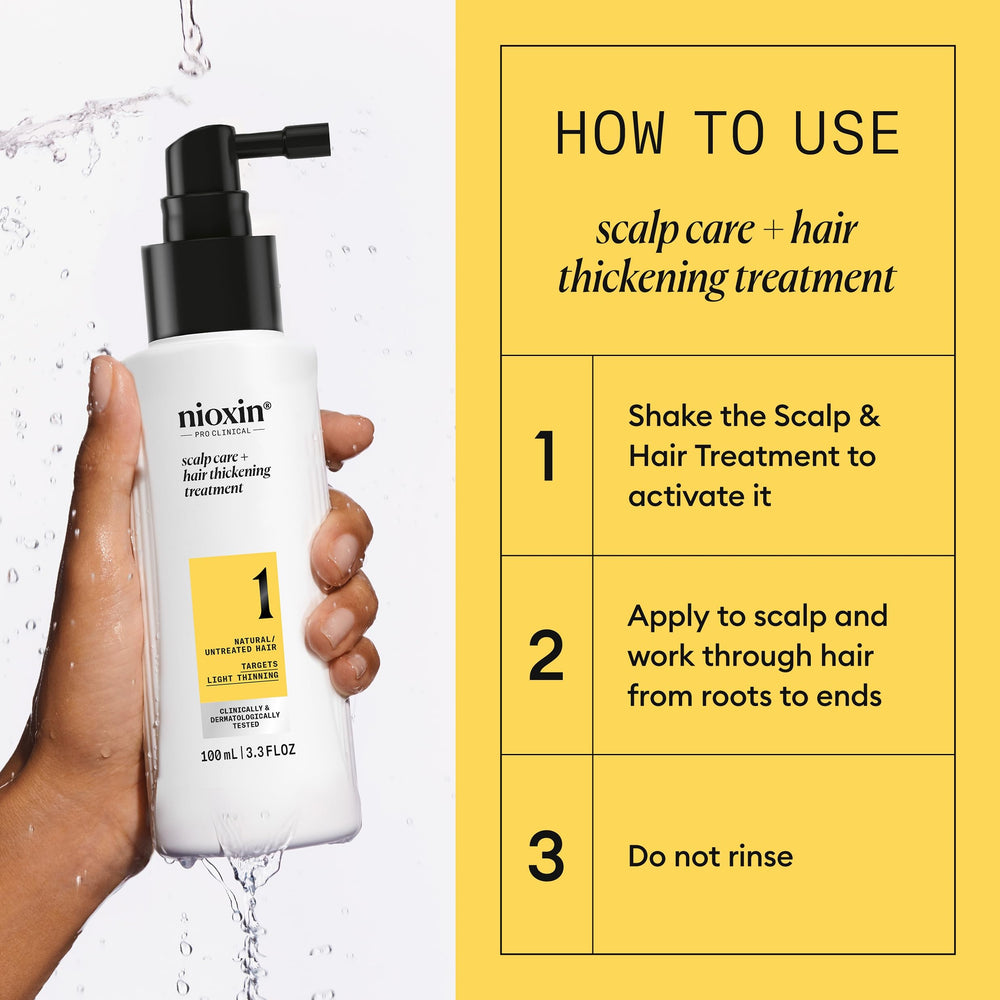 NIOXIN hair-volume-appearance-closeup suggests thicker-looking strands.