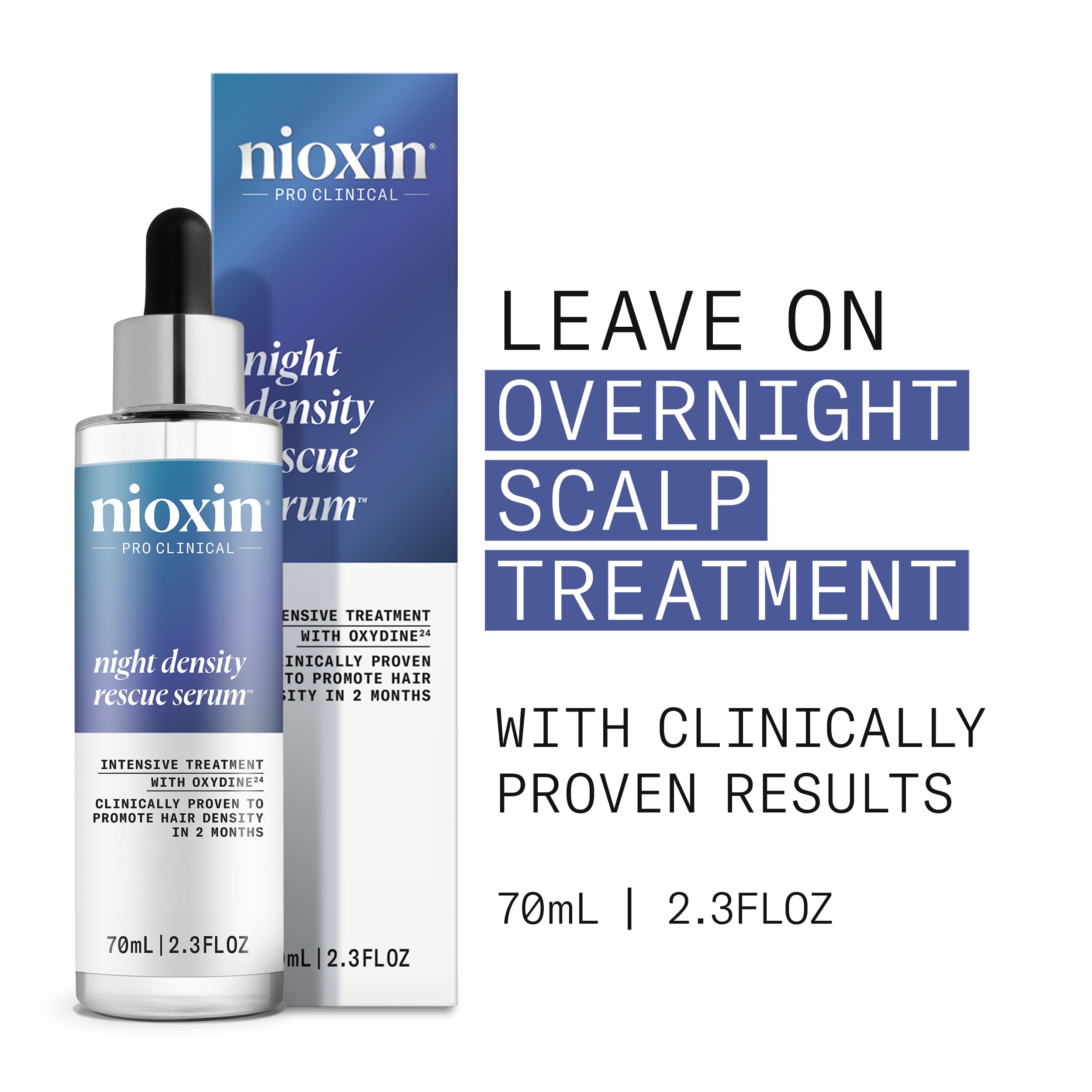 Nioxin Night Density Rescue Serum dropper cap shows precise application