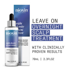 Nioxin Night Density Rescue Serum dropper cap shows precise application