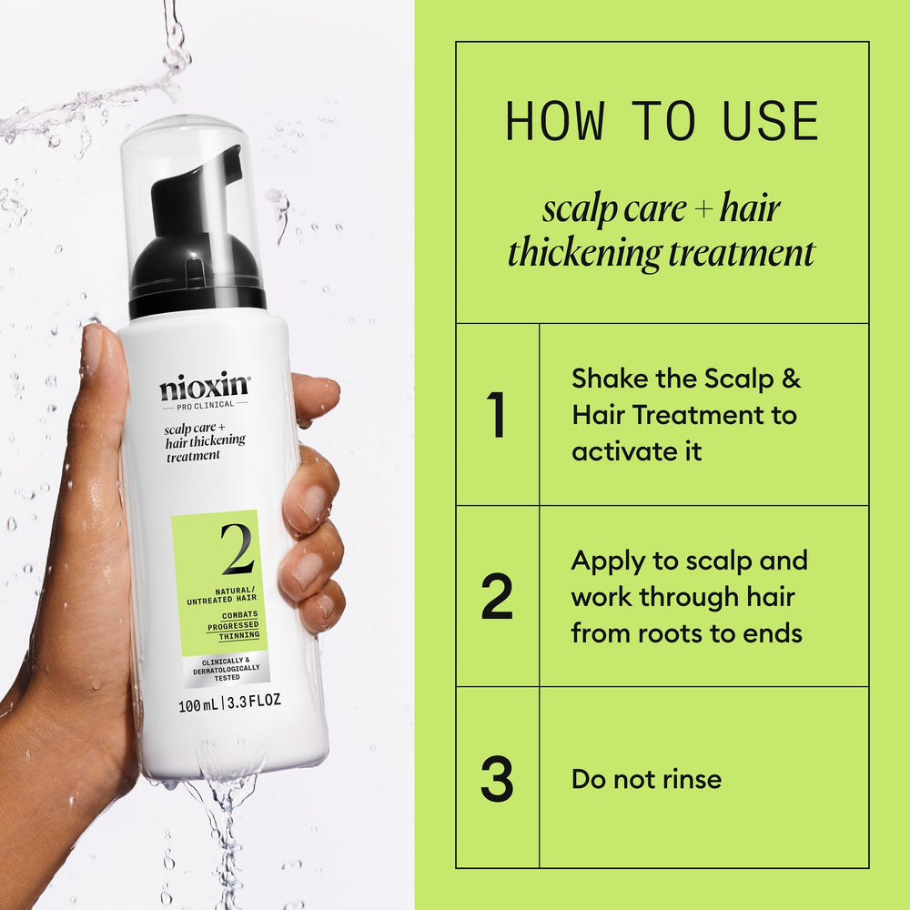 Nioxin Scalp Hair Thickening System 2 daily routine scene for routine use.