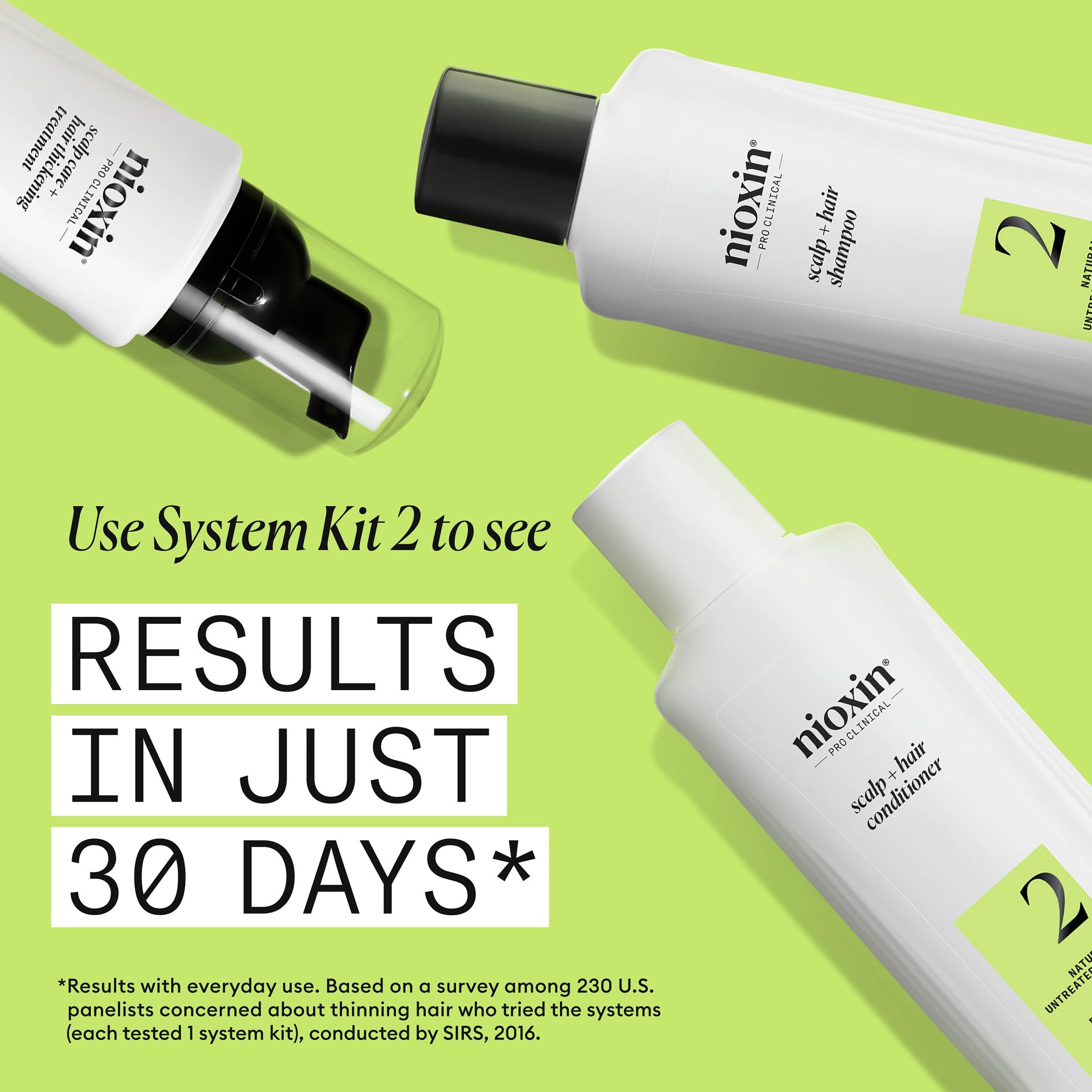 Nioxin Scalp Hair Thickening System 2 hand applying the leave-on treatment.