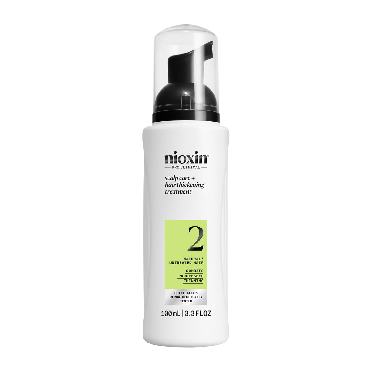 Nioxin Scalp Hair Thickening System 2 leave-on bottle for daily scalp care and fuller hair.