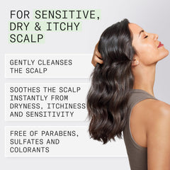 NIOXIN Scalp Relief Cleansing Shampoo Aloe Vera and vitamin E for soothing scalp care.