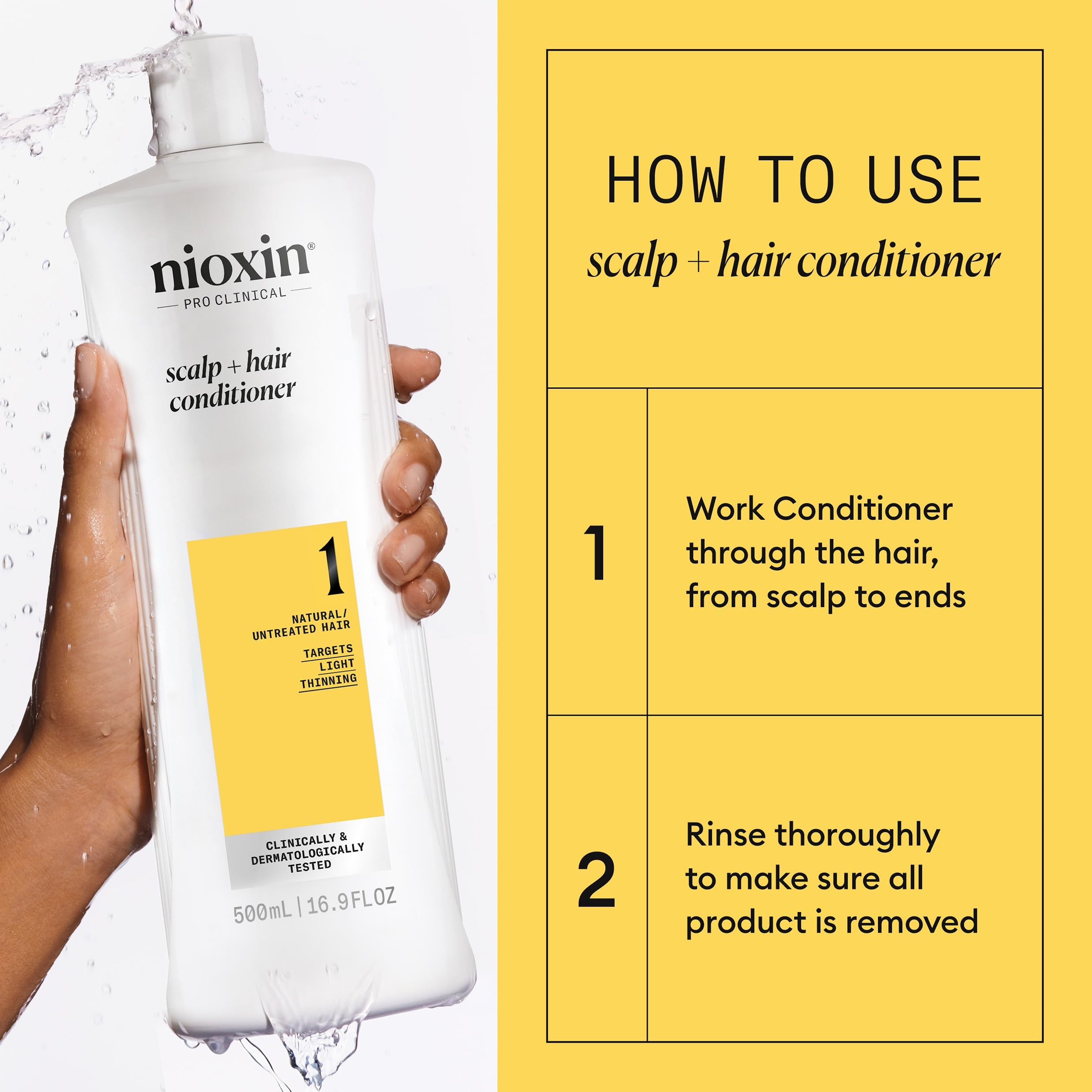 Nioxin System 1 Conditioner closeup texture showing creamy formula