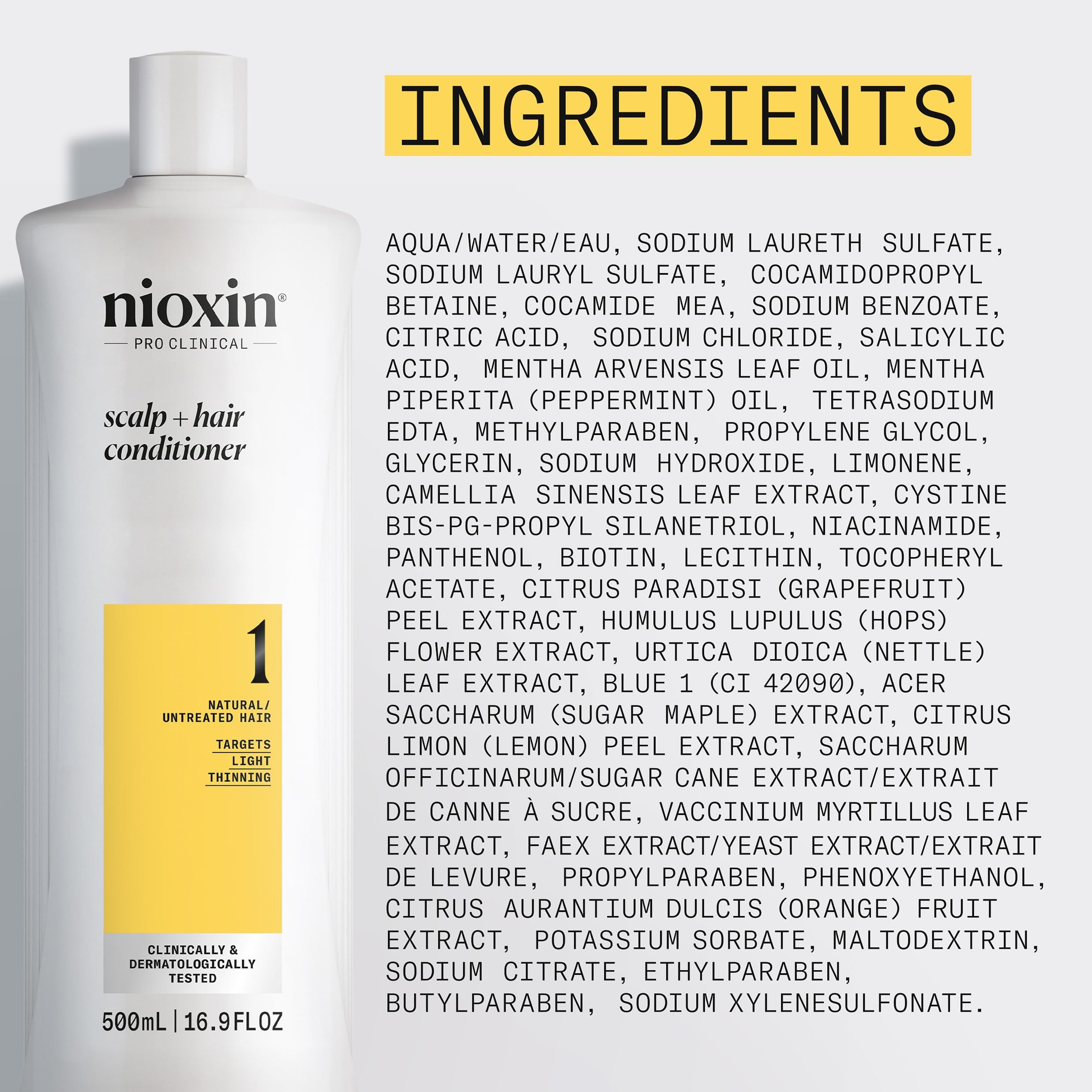 Nioxin System 1 Conditioner in shower setting for daily routine