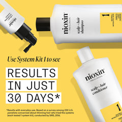 Nioxin System 1 Conditioner pour; even distribution on fine hair