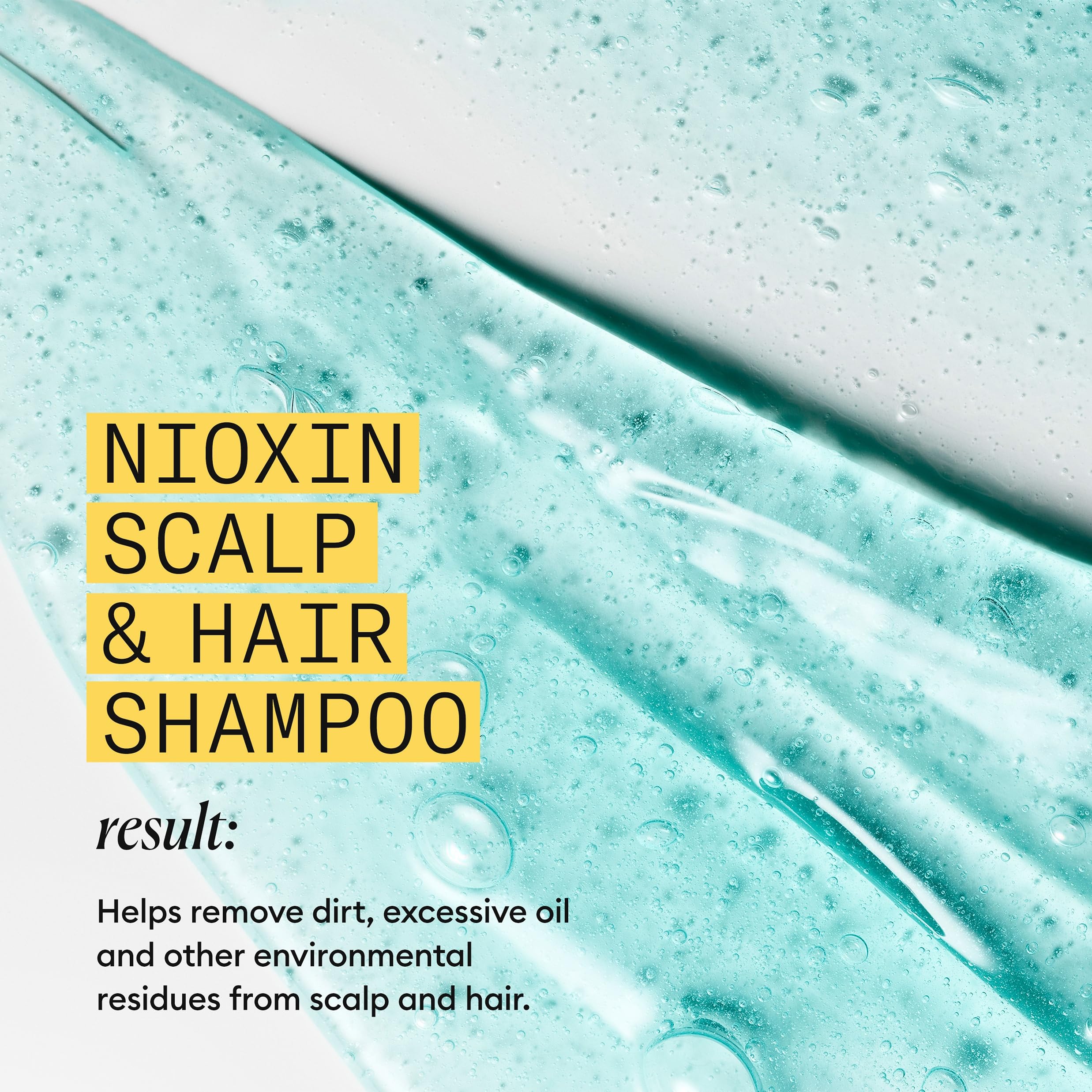 NIOXIN System 1 three-step kit on bathroom shelf.