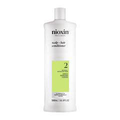 Nioxin System 2 bottle front view, ideal for progressed thinning.