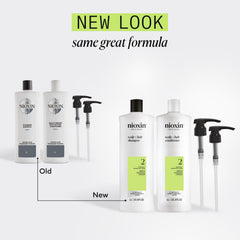 NIOXIN System 2 conditioner bottle ready to hydrate thinning hair.