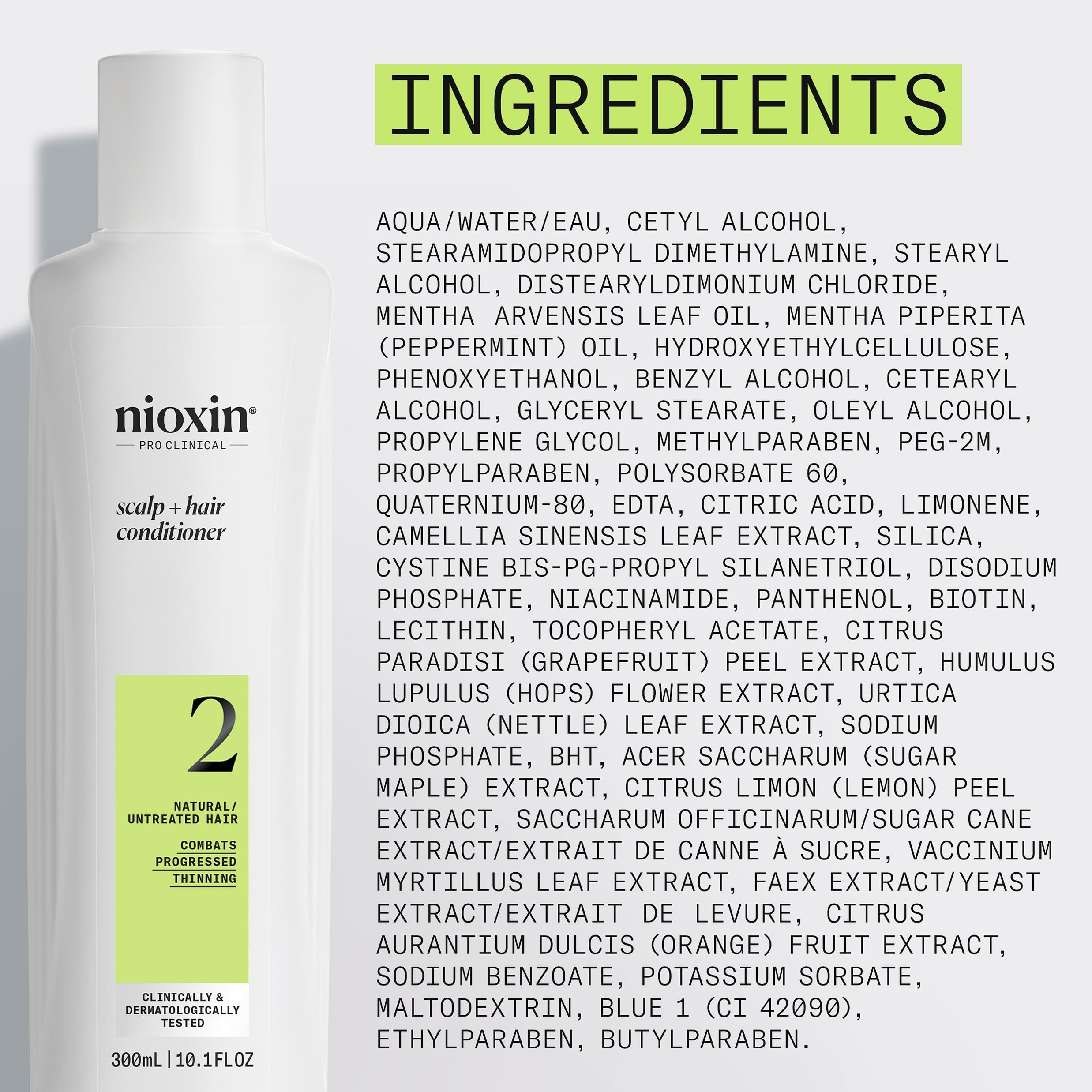 Nioxin System 2 conditioner dispense action shows easy application