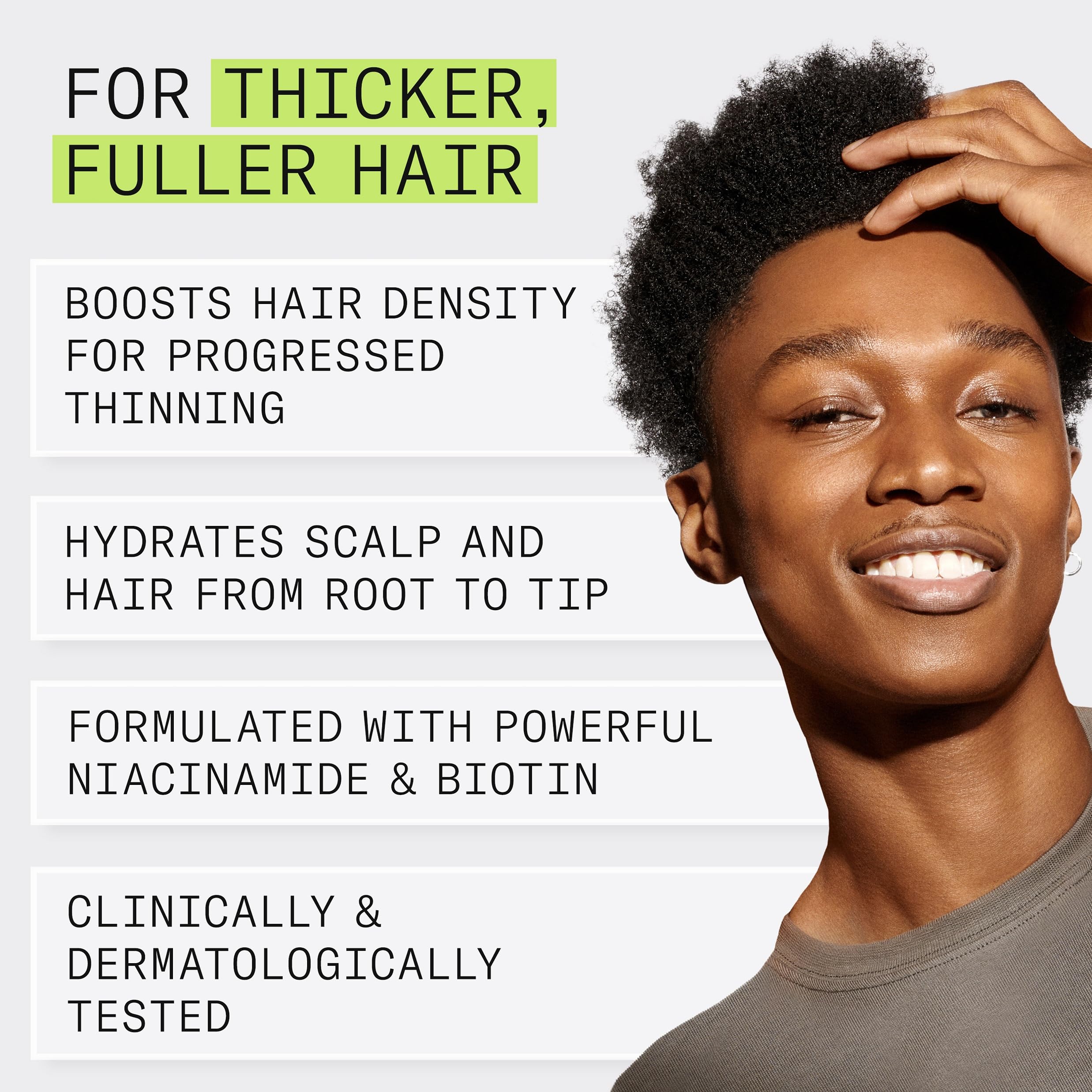 Hair sample shows smoother texture after using Nioxin System 2 conditioner