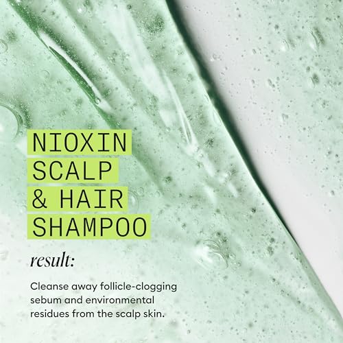 In-use massage scene with Nioxin System 2 shampoo