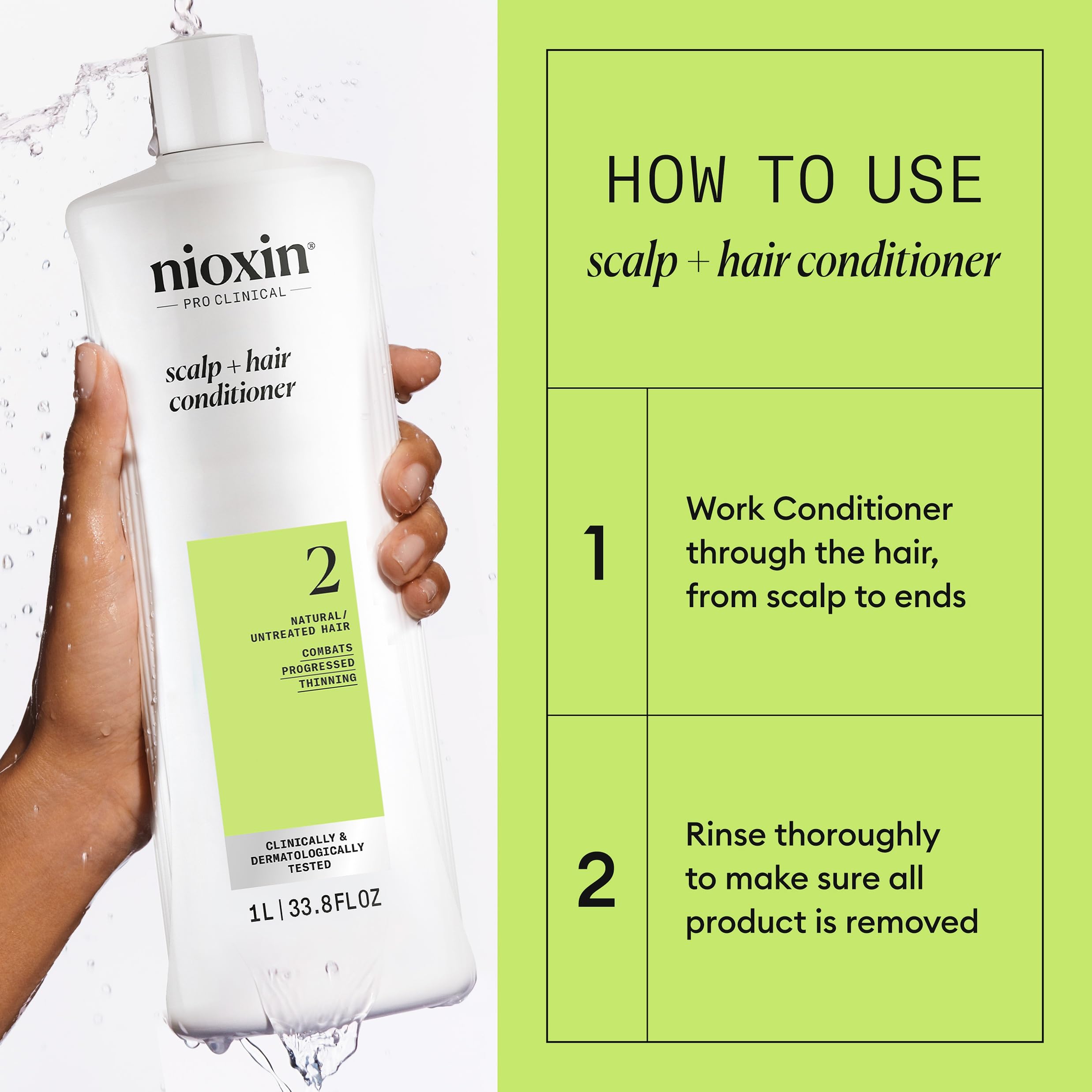NIOXIN System 2 ingredients label featuring Niacinamide and Biotin.