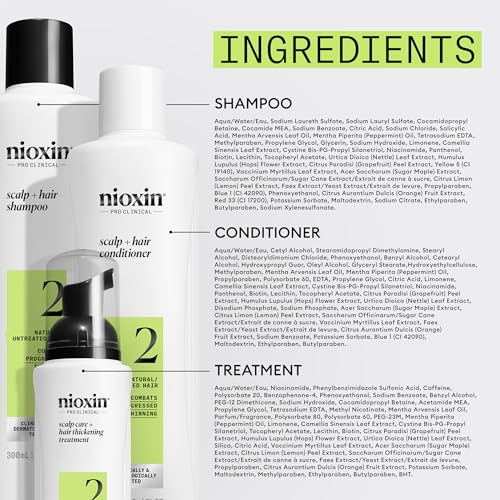 Nioxin System 2 Step 1 massage demonstrates cleansing technique.