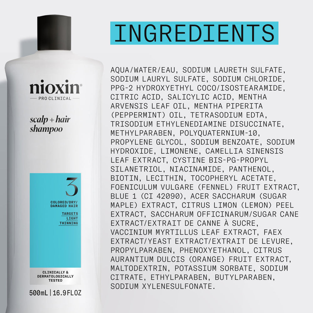 Nioxin System 3 botanicals infusion close image underscores nourishing ingredients