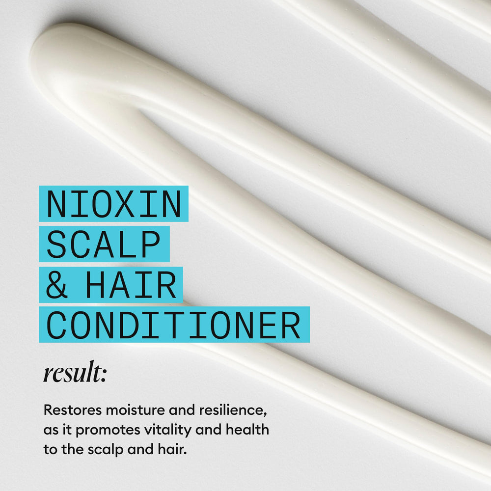 Nioxin System 3 conditioner bottle close-up emphasizing moisture