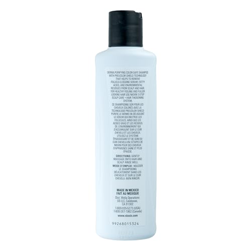 Nioxin System 3 packaging close-up shows usage tips for daily cleansing.