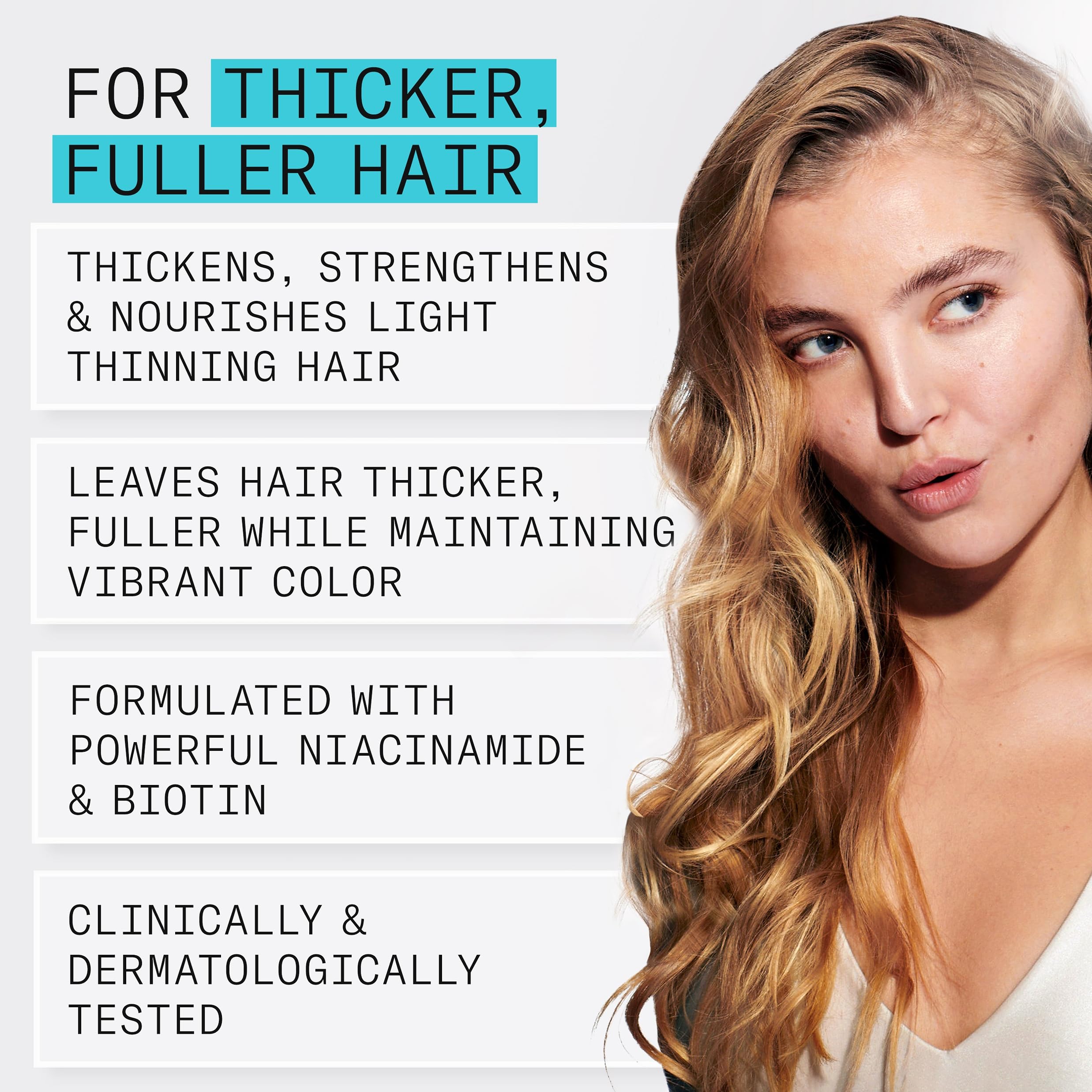 Nioxin System 3 scalp treatment application illustrates a gentle massage for balance.