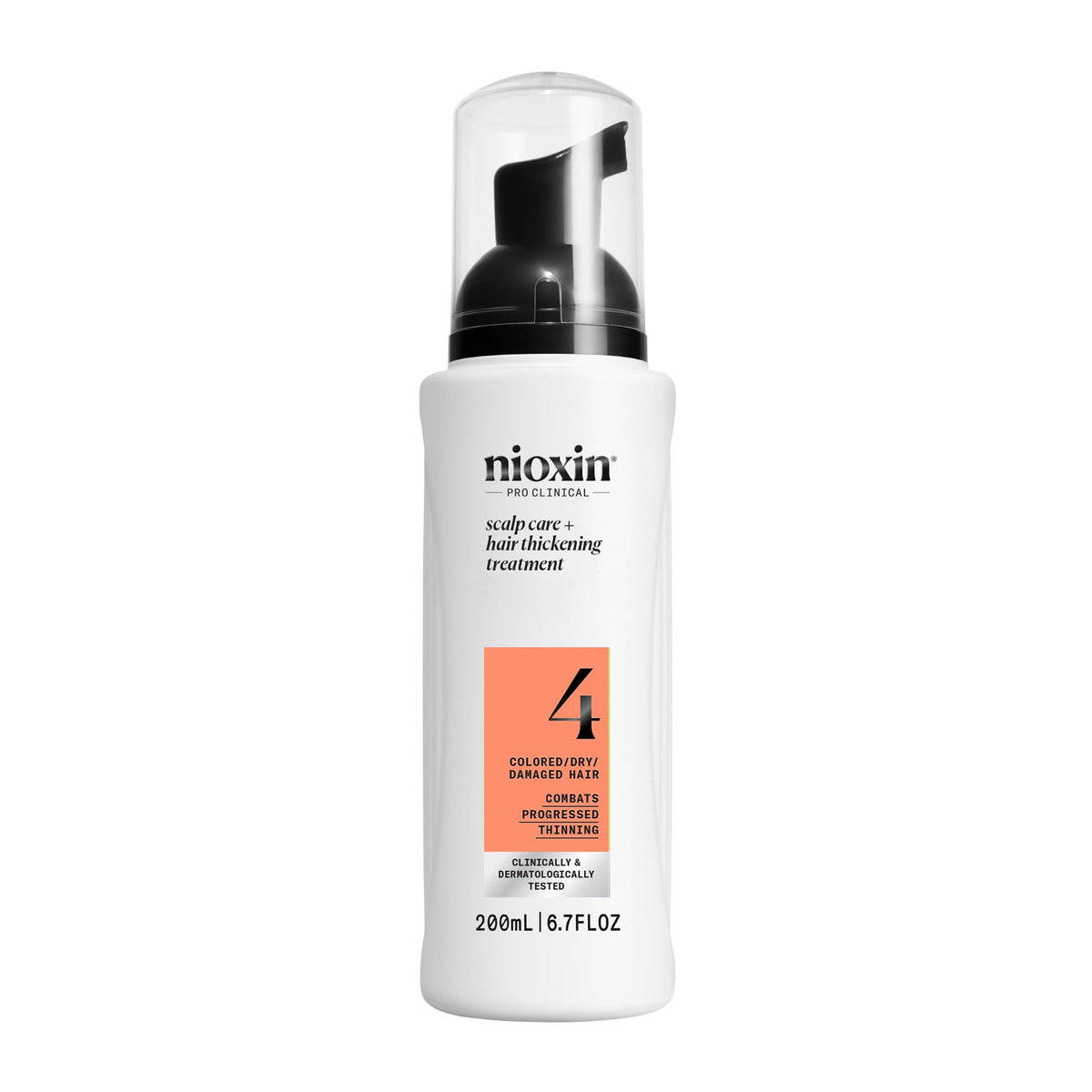 NIOXIN System 4 bottle front view for thicker, color-treated hair.