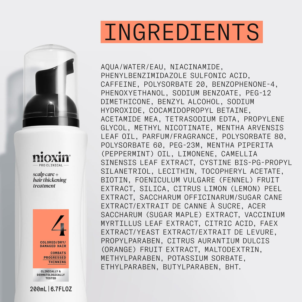 NIOXIN System 4 color-treated hair under bright light for vitality.