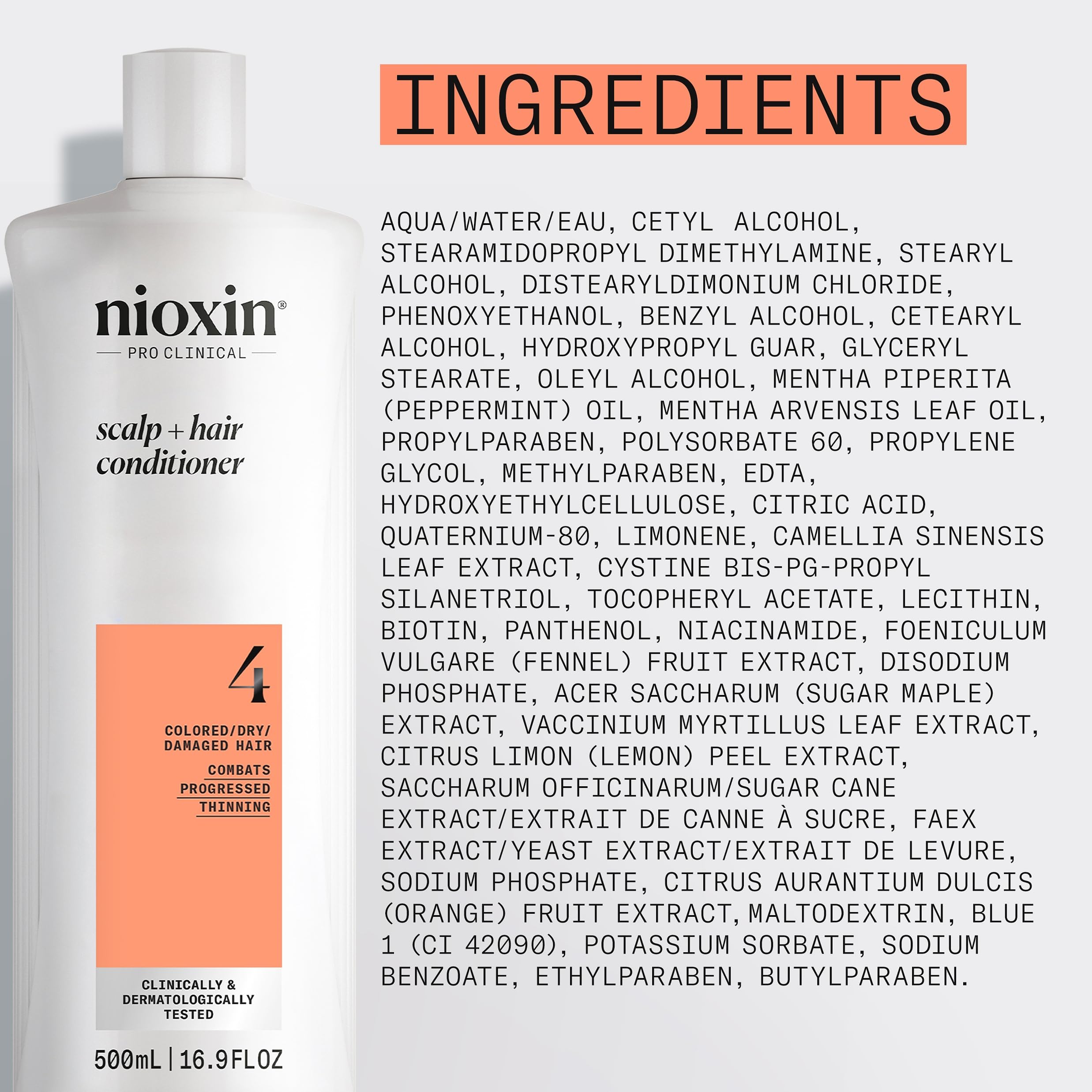 NIOXIN System 4 colored hair scene showcasing color-safe conditioning