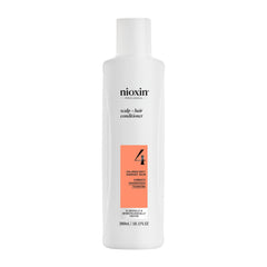 Nioxin System 4 conditioner bottle front view for thicker, fuller-looking hair.