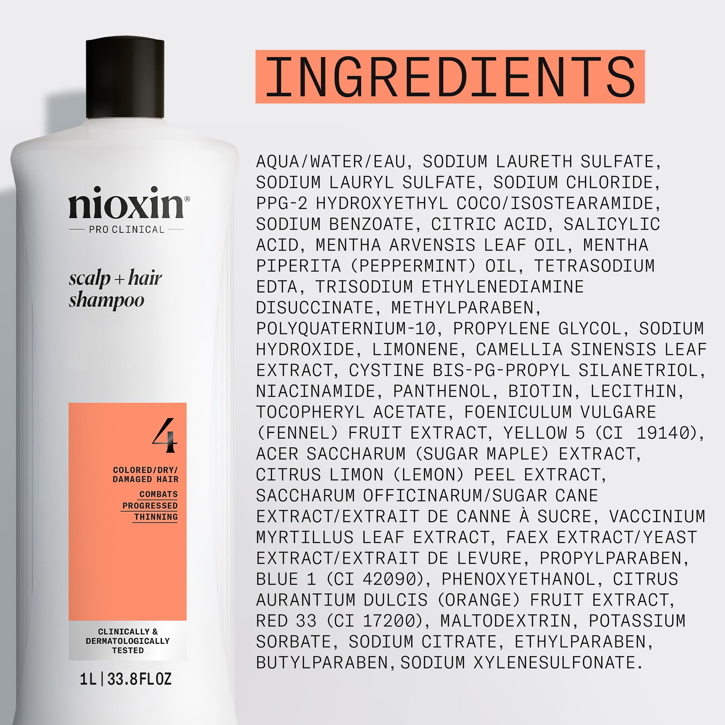 A quick lather demonstration with Nioxin System 4 on hair.