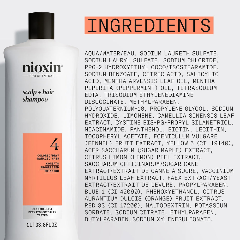 A quick lather demonstration with Nioxin System 4 on hair.