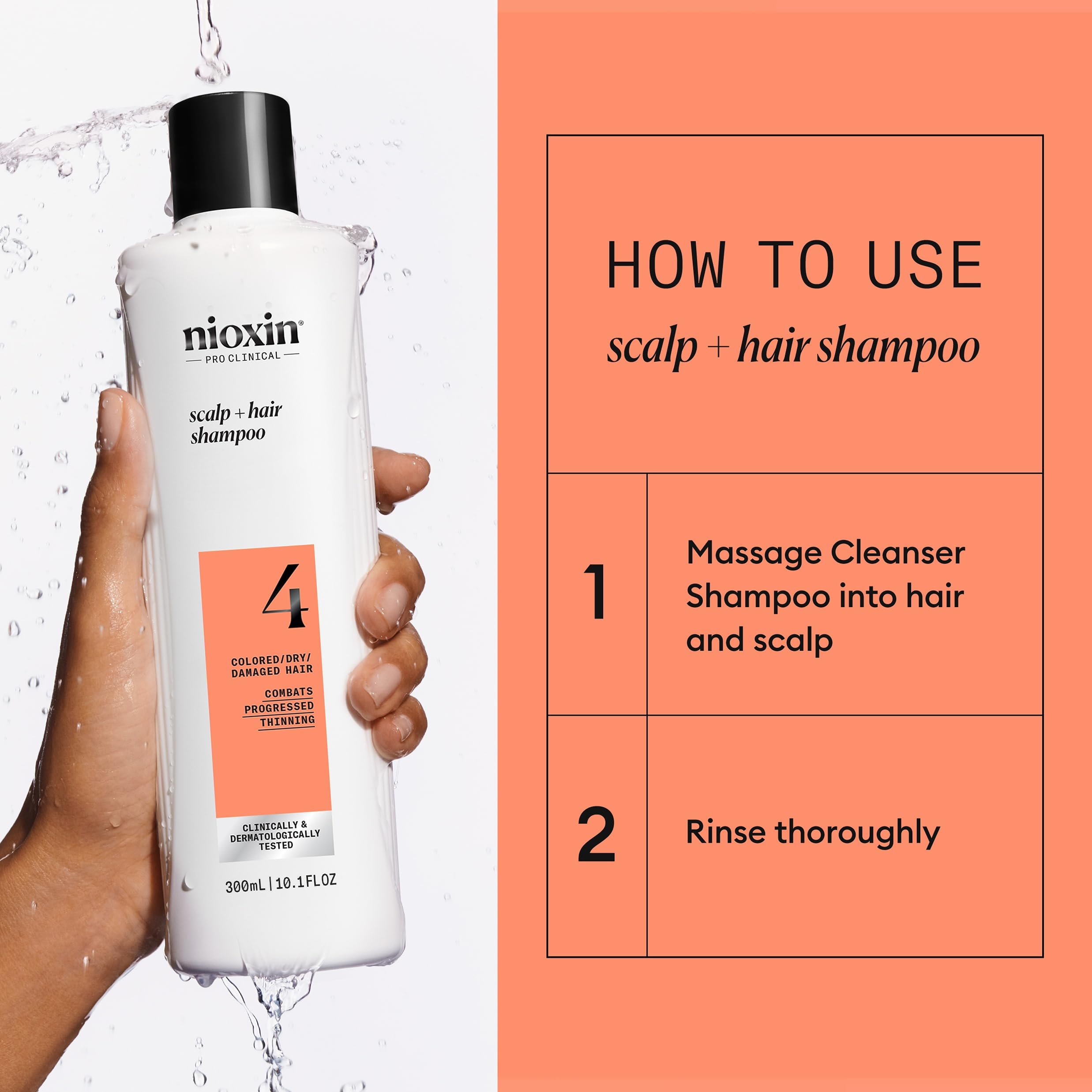 Nioxin System 4 nourishing botanicals illustrated for scalp comfort and vitality.