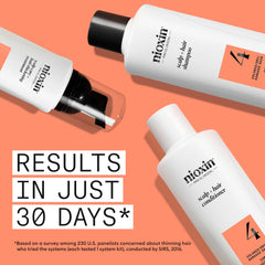 Nioxin System 4 scalp therapy conditioner bottle emphasizes gentle conditioning for color-treated hair.